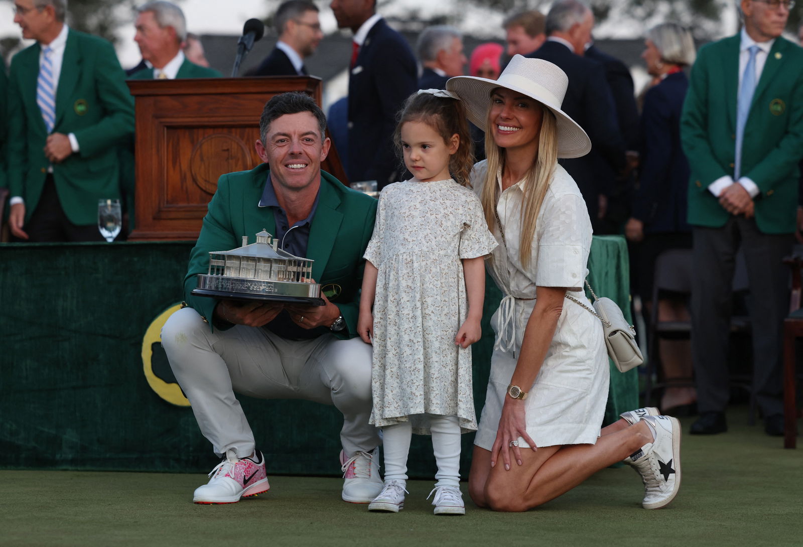 Rory with Poppy and Erica at The Masters